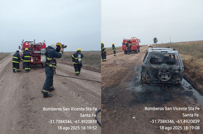 incendio auto bomberos san vicente - 5