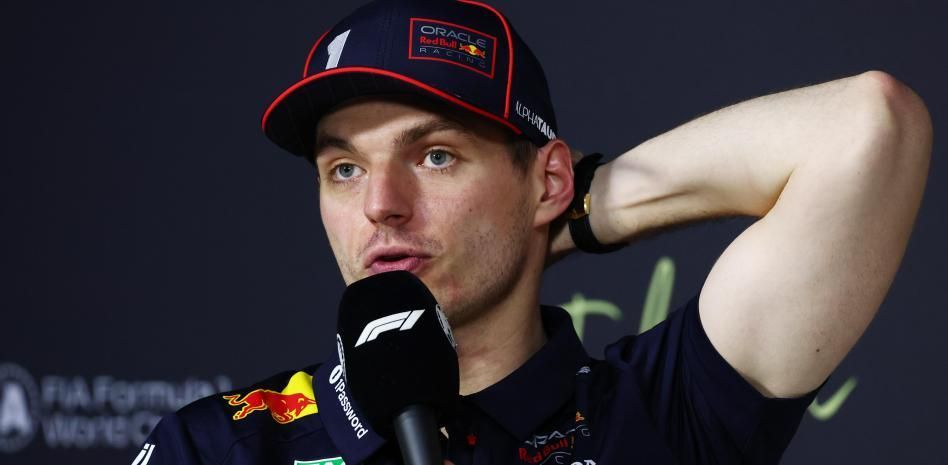 Max Verstappen en conferencia de prensa.