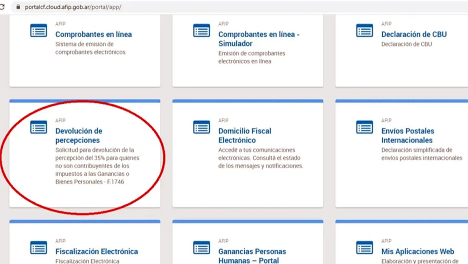 Devolución de las percepciones de Ganancias y Bienes Personales