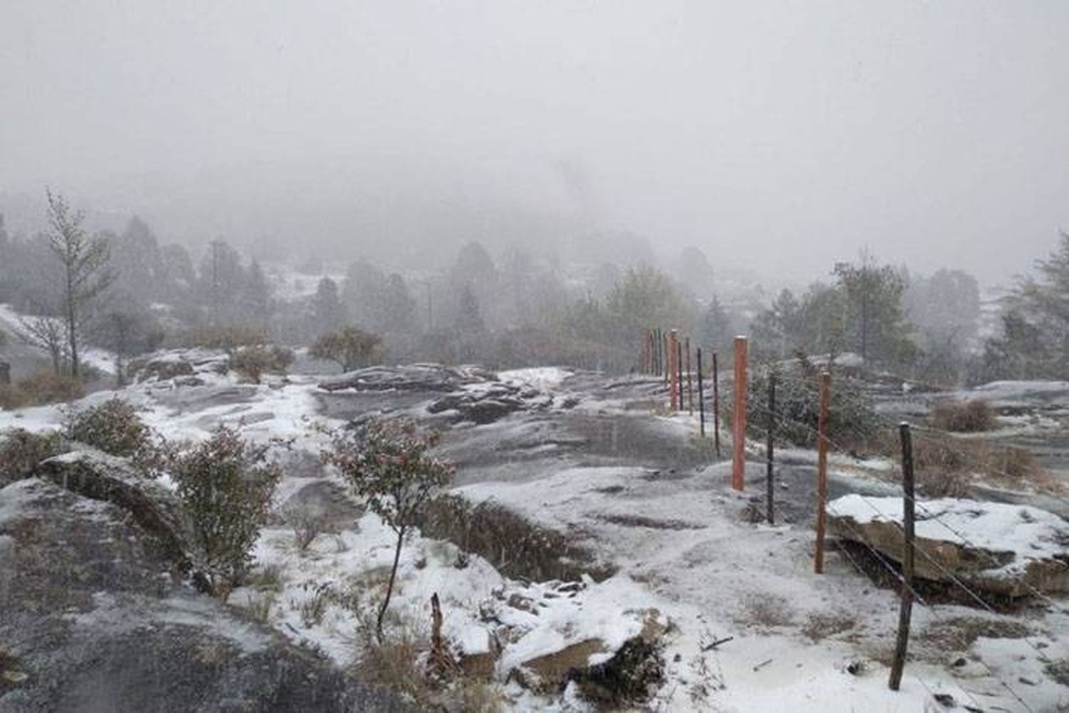 Córdoba recibió la primavera con nieve