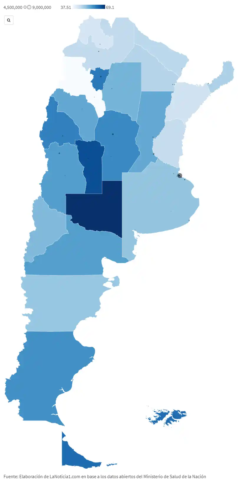Variante Delta: Qué Provincia tiene mayor porcentaje de esquema completo