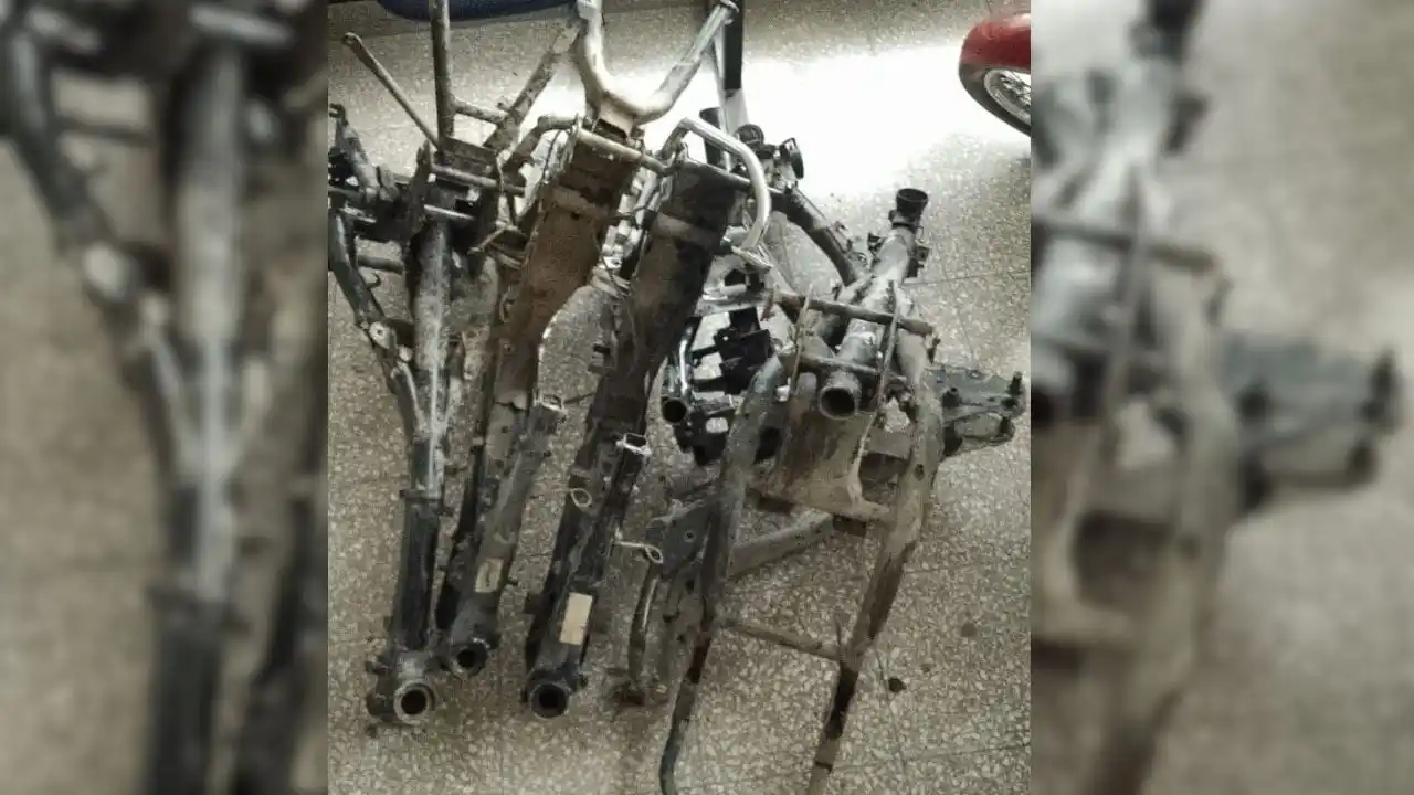 Los seis cuadros recuperados en la jornada del martes en Güemes y Alberdi.