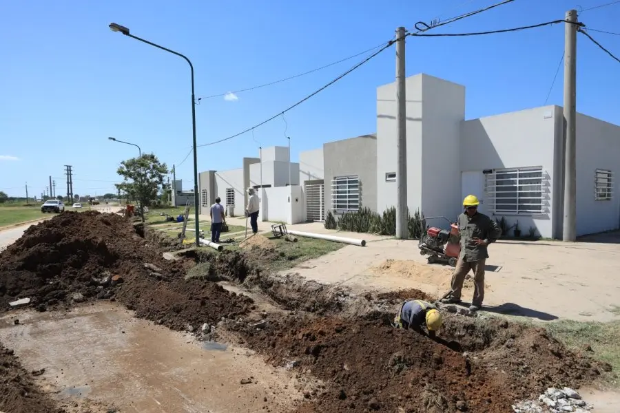 Barrio La Cañada: el municipio inició la obra de cloacas