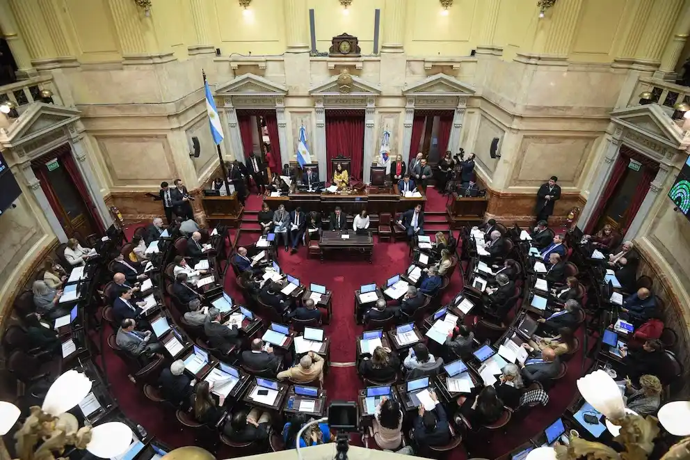 El pleno del Senado durante la sesión de hoy