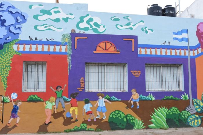 Se concluyó el mural del Parque Islas Malvinas