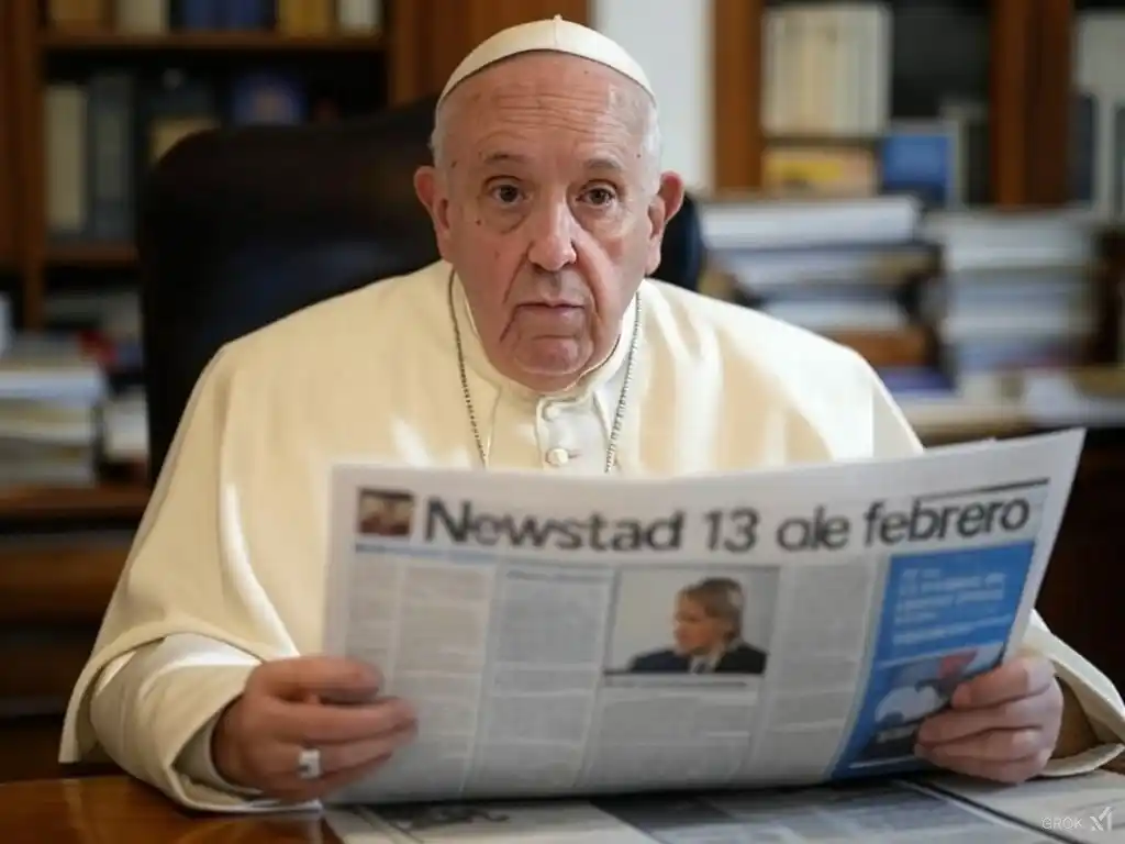 Santoral. Francisco, leyendo el Santoral del 13 de febrero.