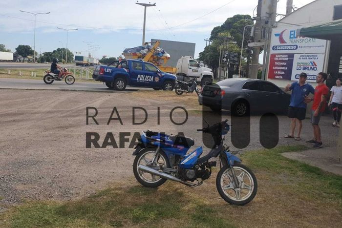 La moto involucrada