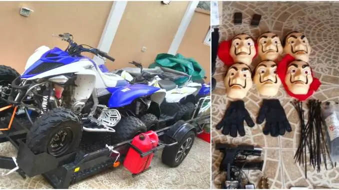 Cayó banda que robaba con las máscaras de la serie "La casa de papel"