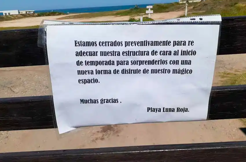 Clausuran el complejo de cabañas en Luna Roja