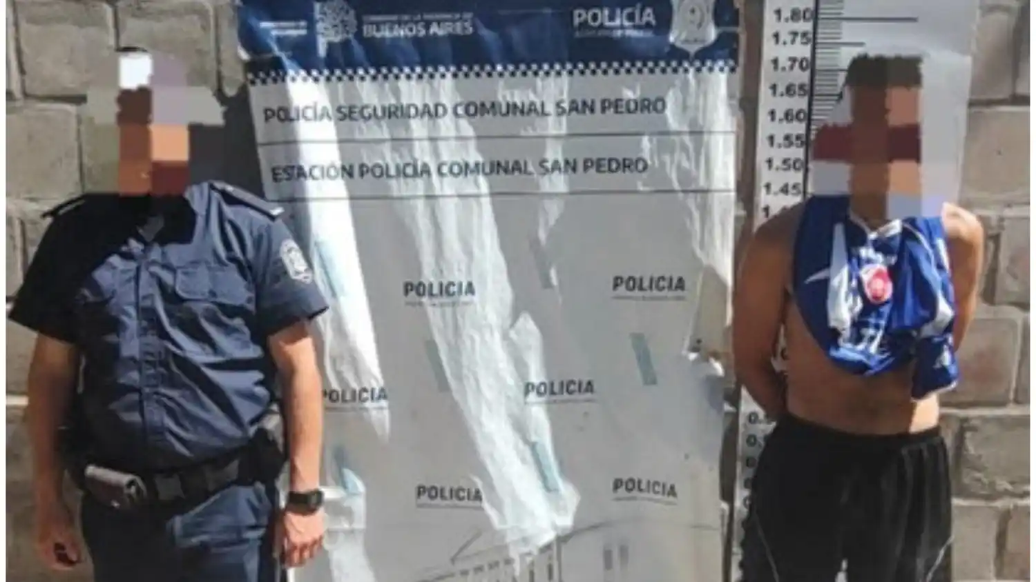 El detenido fue trasladado a la Comisaría.