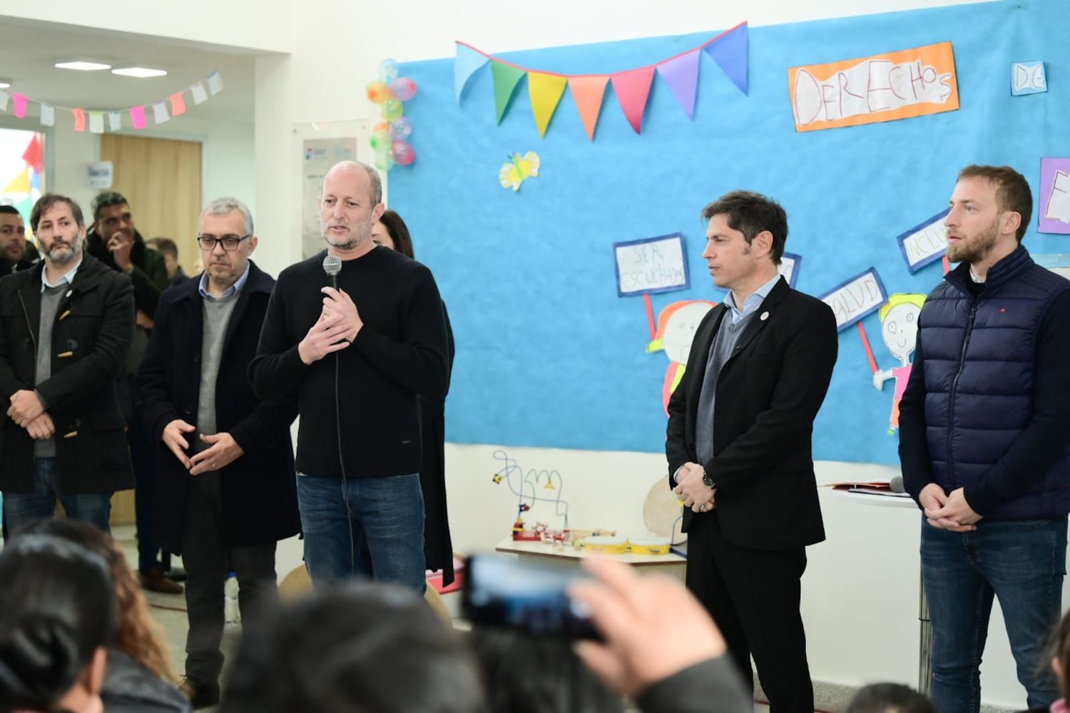 Kicillof, Insaurralde y Otermín inauguraron un jardín en Lomas de Zamora