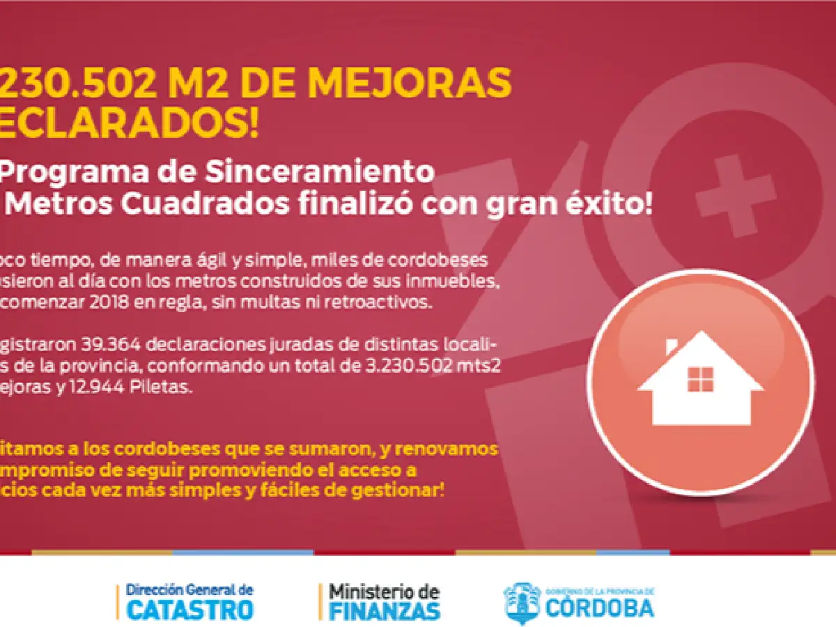 Se declararon 3.2 millones de metros cuadrados de nueva construcción