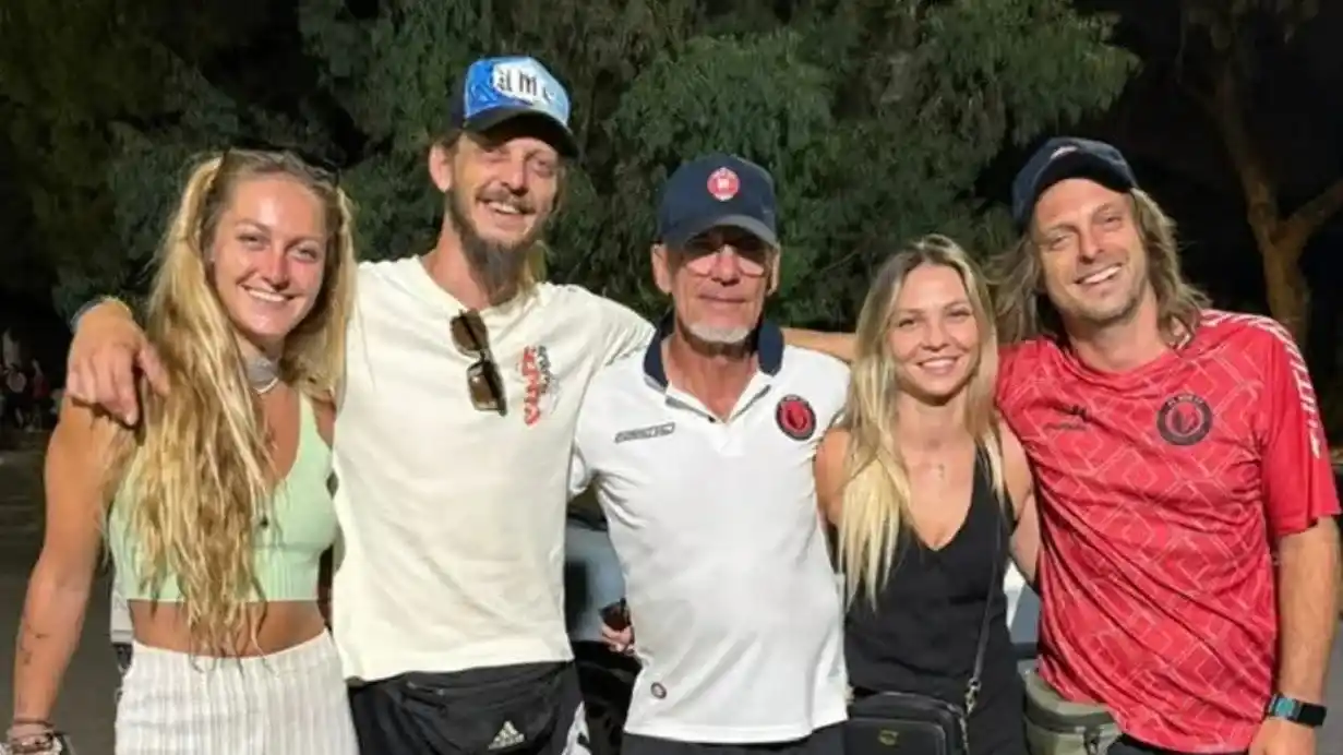Los Funes en Marbella. Lars y sus hijos palpitan la final
