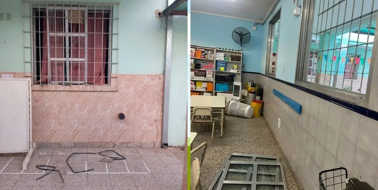 Cuarto robo en diez días en un jardín de Santa Fe: destrozaron el patio y las familias reclaman respuestas