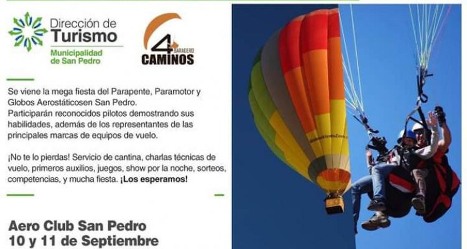 Mega Festival del parapente y paramotor en San Pedro
