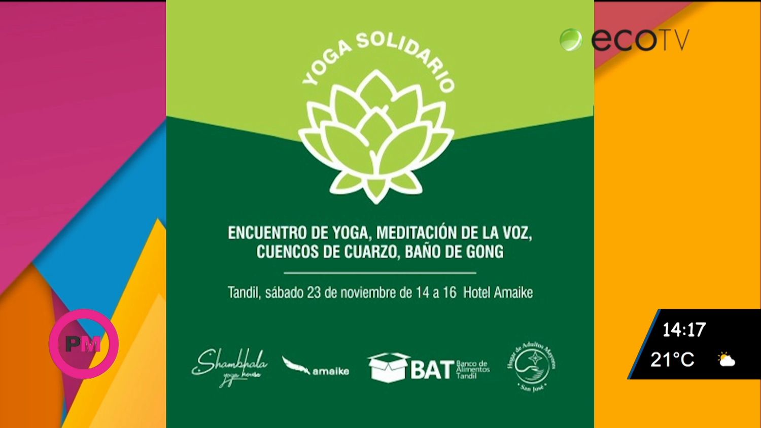 Yoga a beneficio del Hogar San José y el Banco de Alimentos