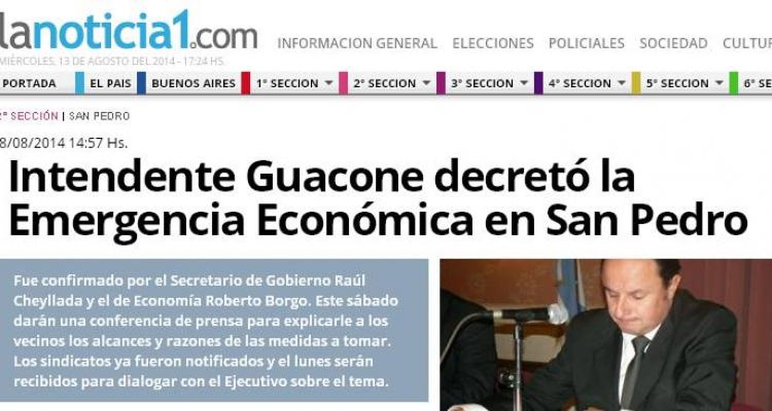 Emergencia Administrativa: Medios provinciales se hicieron eco de la noticia