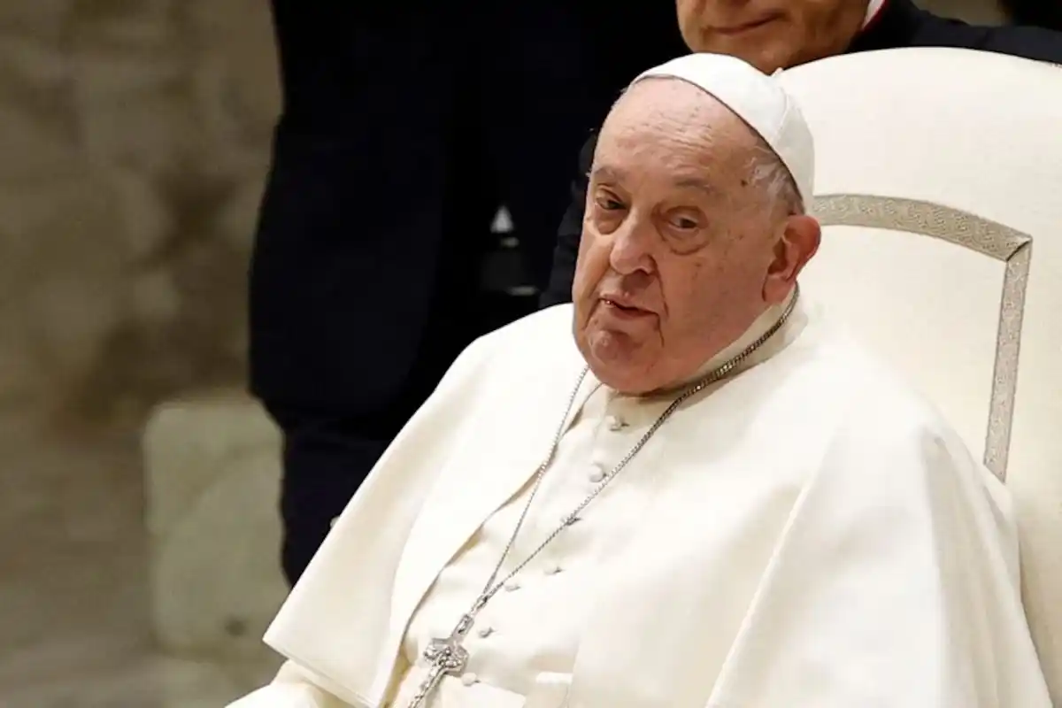 El papa Francisco durante la audiencia del jubilar en el Aula Pablo VI del Vaticano