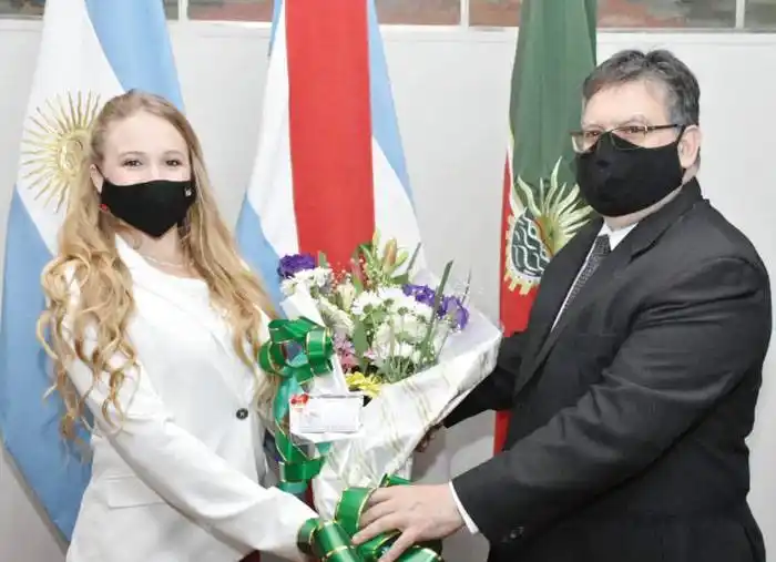 El Intendente recibió a la candidata  a Miss Mundo Argentina, Damaris Goñi