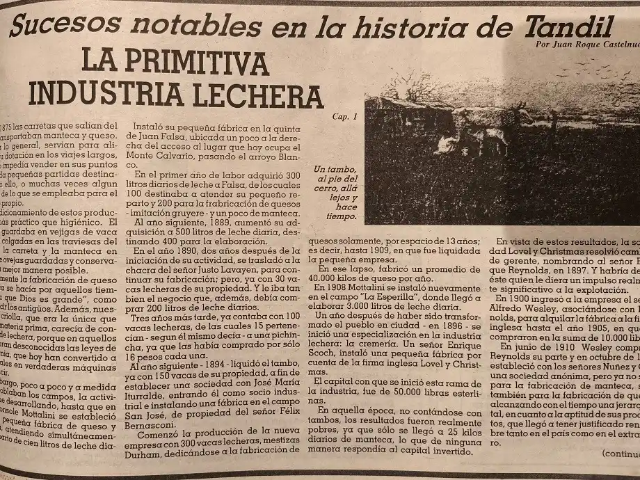 La primitiva industria lechera - Cap. 1