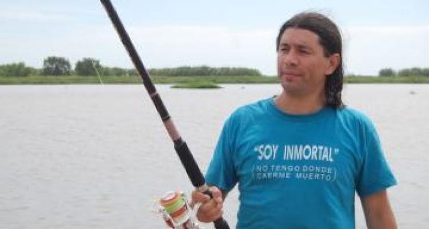 Pablo Lescano de pesca en San Pedro