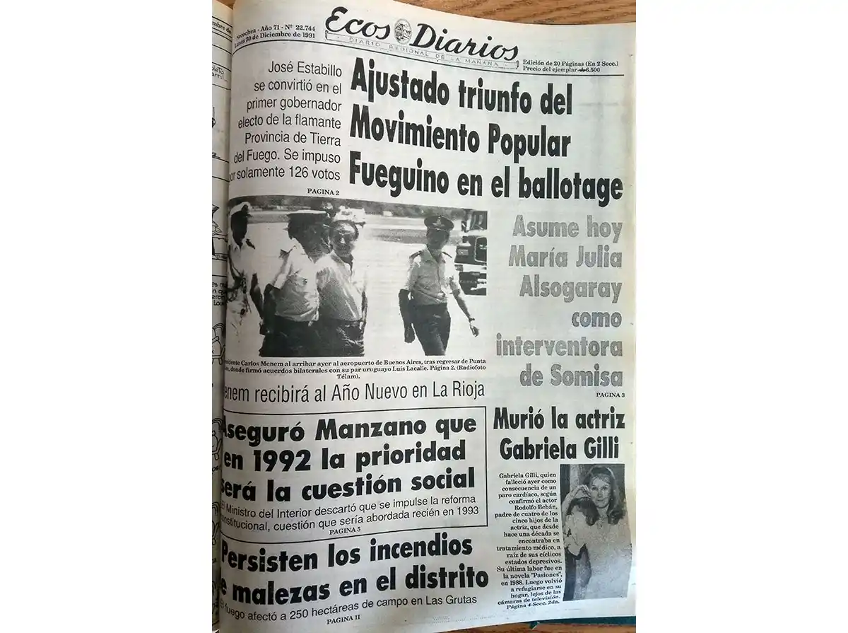 Lunes 30 de diciembre de 1991