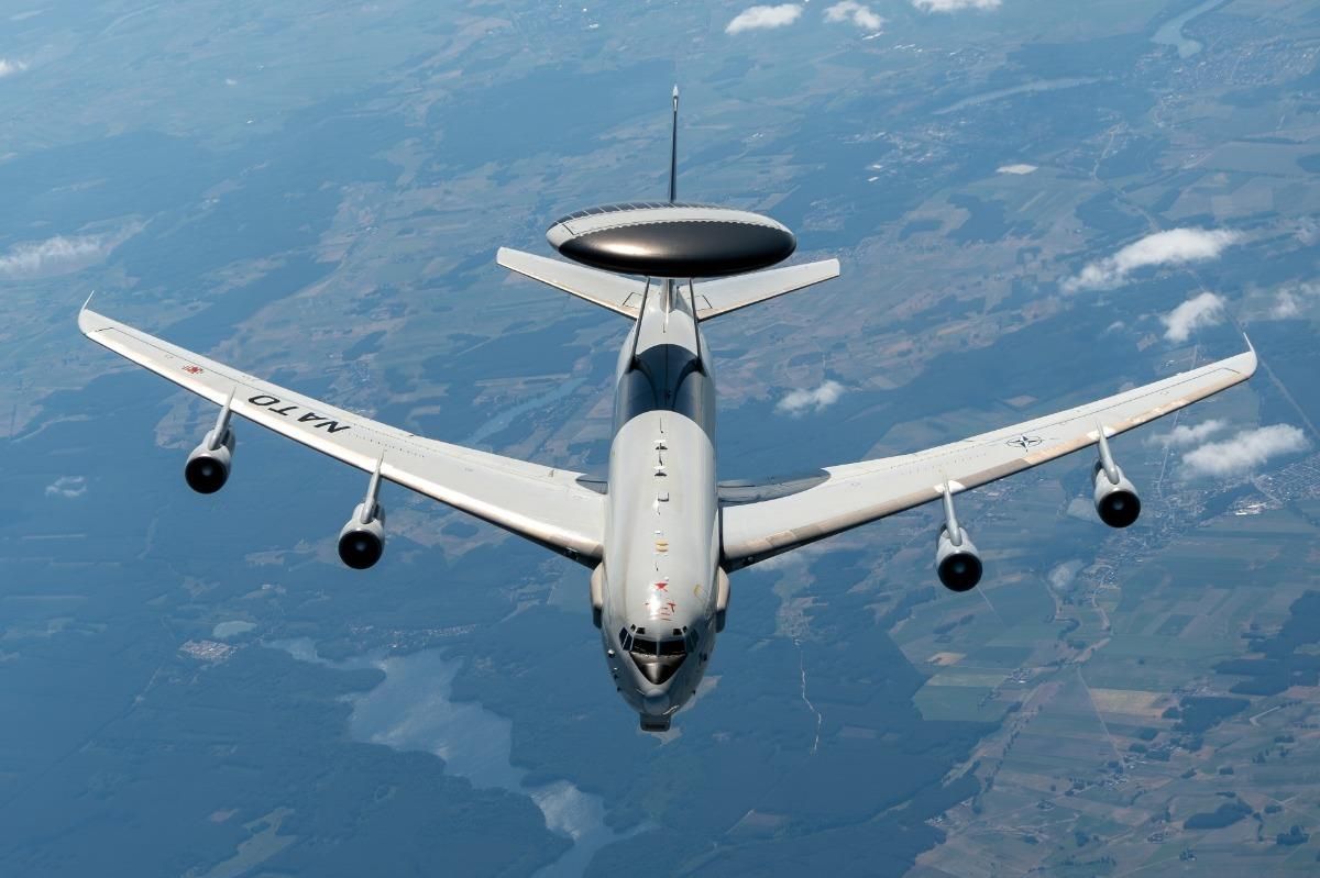 Avión de alerta temprana y control aerotransportado E-3 Sentry. Foto: OTAN-NATO