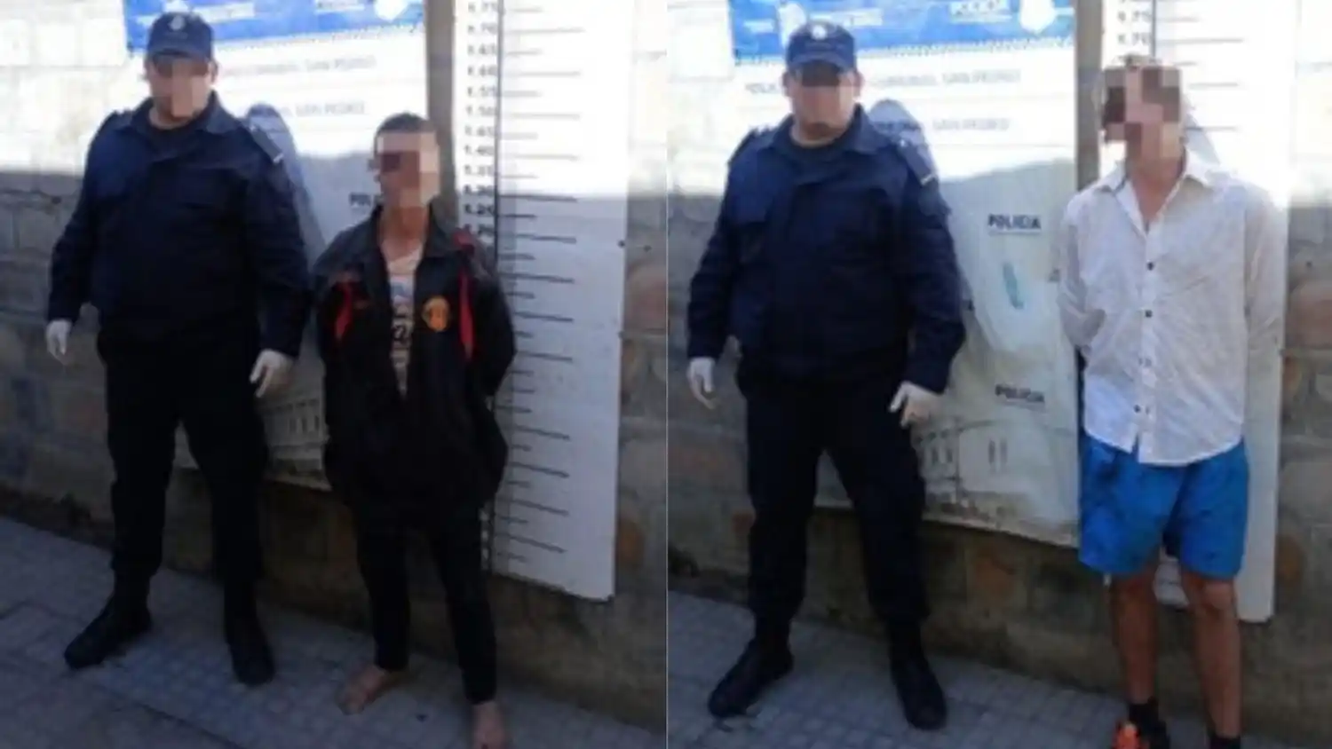 Los aprehendidos fueron trasladados a la Comisaría.