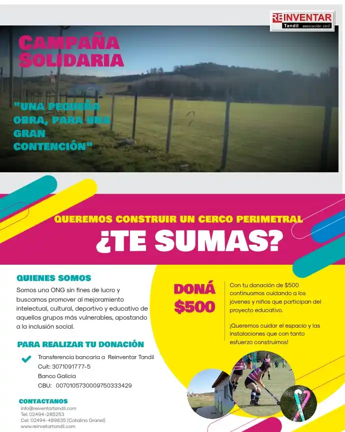 Se lanza una campaña solidaria para la construcción de un cerco perimetral