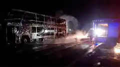 Ruta 136: pasajeros salvaron su vida al incendiarse el micro en el que viajaban