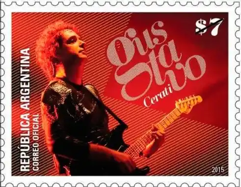 Gustavo Cerati , inmortalizado en una serie de estampillas