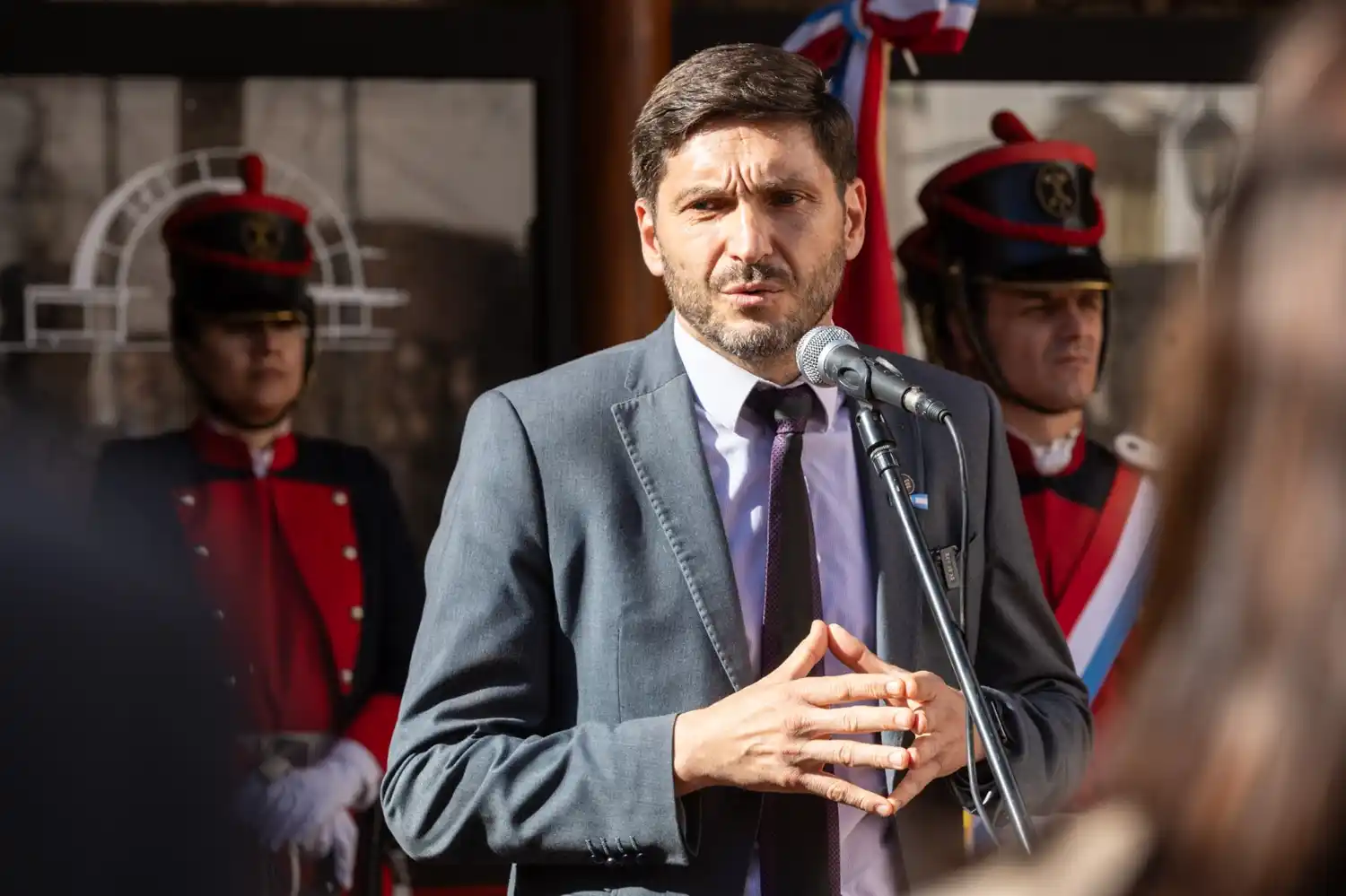 El gobernador fue el orador principal del acto.