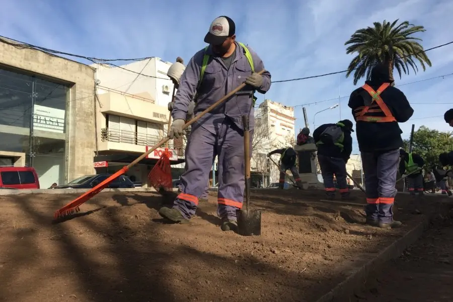 Diversas labores en los espacios públicos