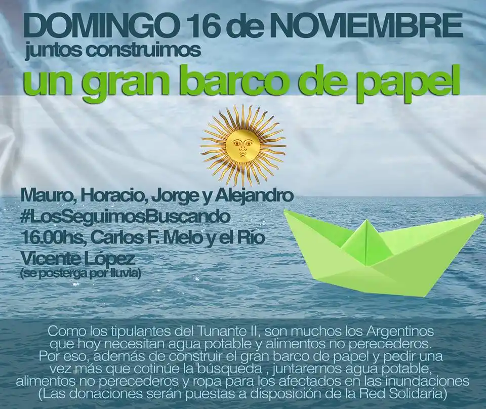 Tunante II: Actividad solidaria para pedir que siga la búsqueda