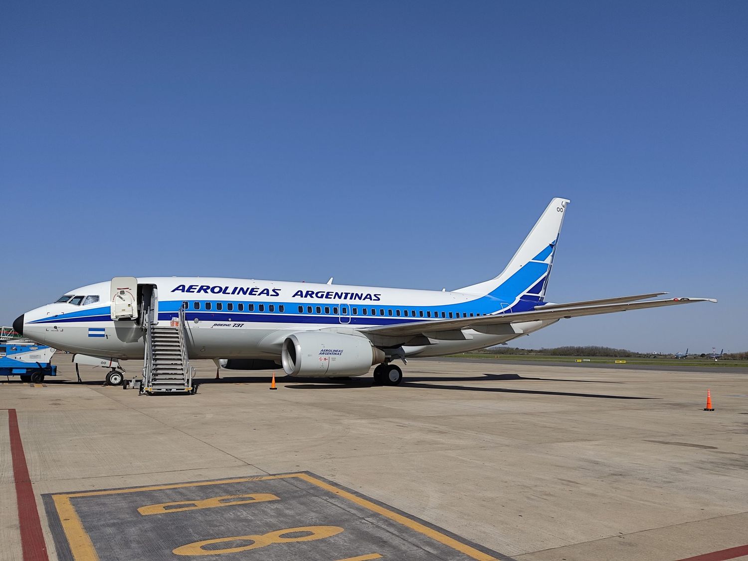 [Video-Fotogalería] El Boeing 737 Livery Retro de Aerolíneas Argentinas, bien de cerca