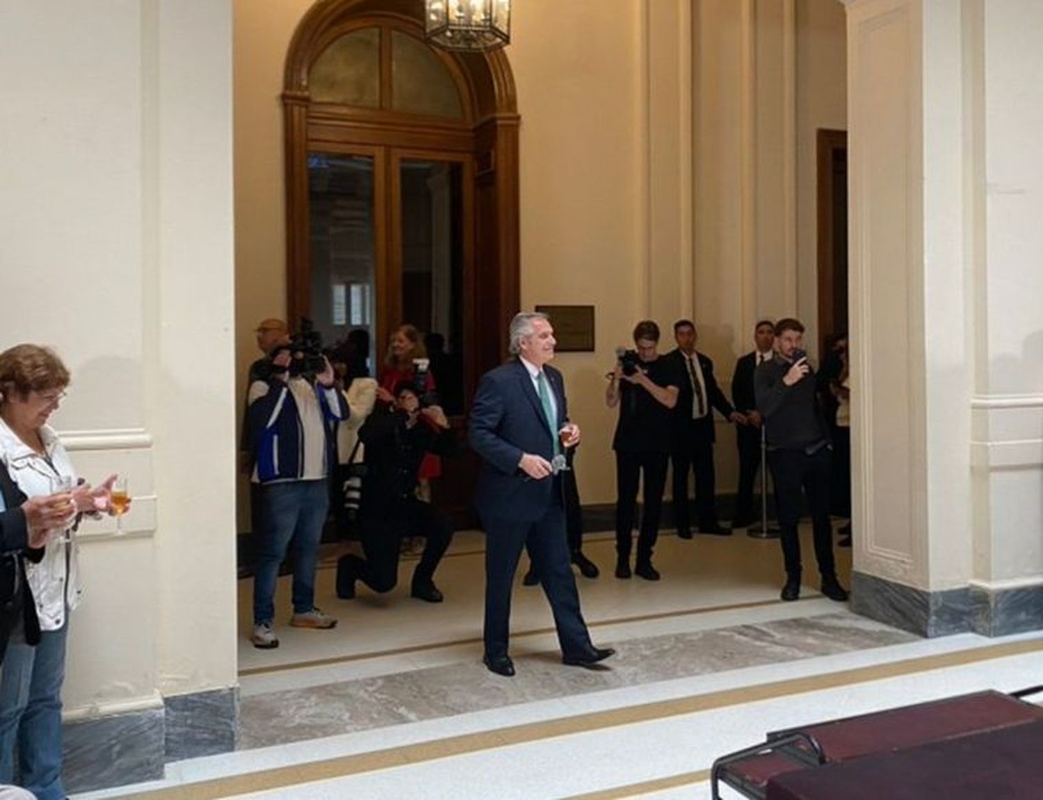 El presidente saliente se despidió de la Casa Rosada