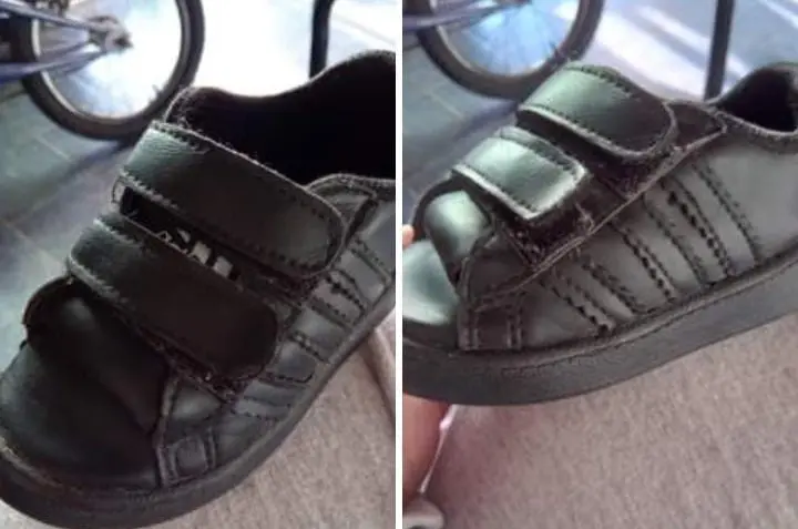 Johana perdió la zapatilla de su bebé.