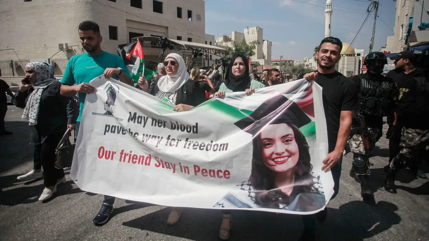 Palestinian activists in Nablus honor Aysenur Ezgi Eygi following her death