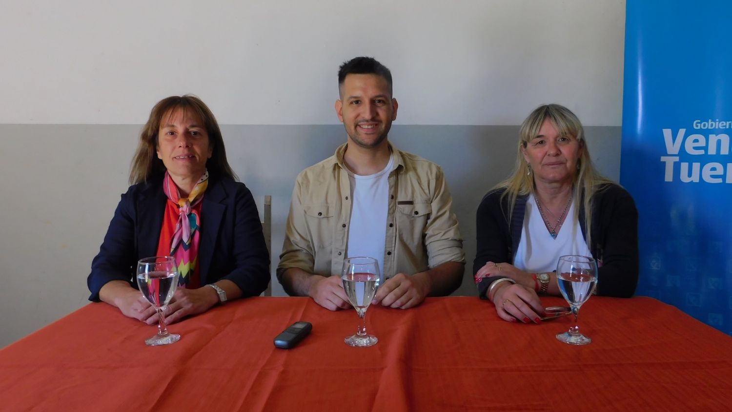 Integrantes de la Junta Electoral: Laura Gabusi, Facundo Rebasti y Verónica Ruiz.