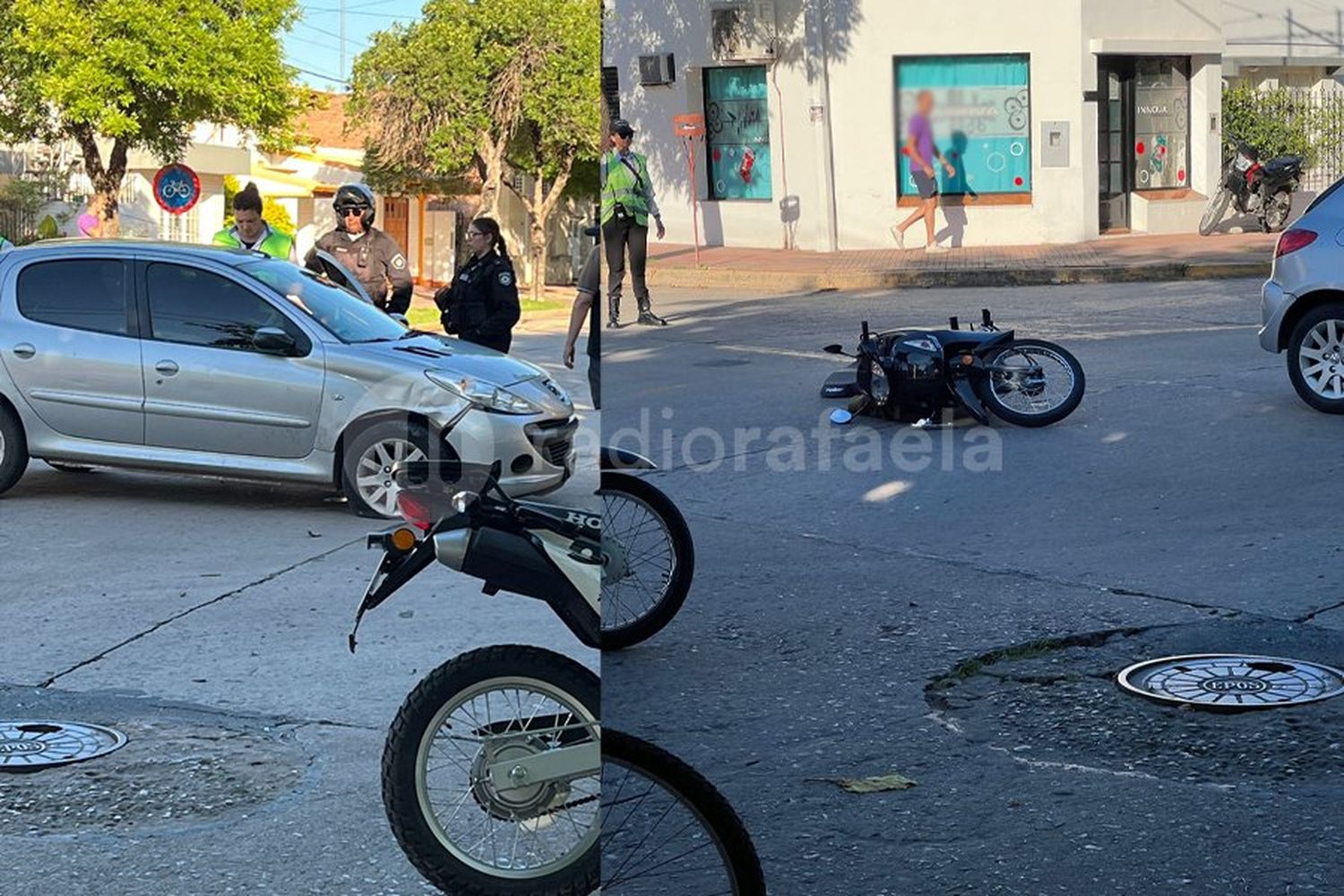 Un accidente en barrio Central Córdoba dejó a una motociclista inconsciente en la cinta asfáltica