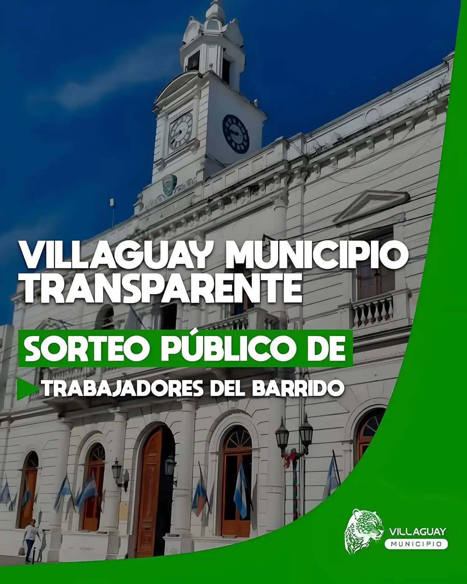 La Municipalidad de Villaguay realizara un nuevo sorteo público de trabajadores del barrido