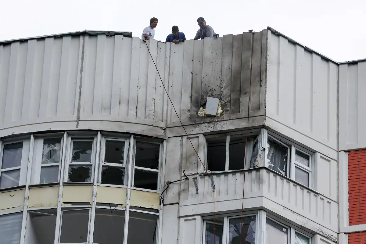 Rusia denunció ataques con drones contra edificios civiles.