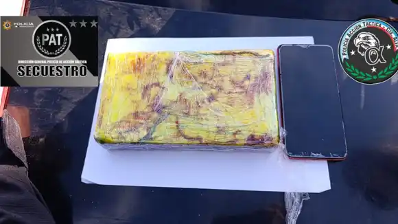 Un menor fue detenido en zona noroeste con un ladrillo de cocaína que llevaba el logo de un delfín