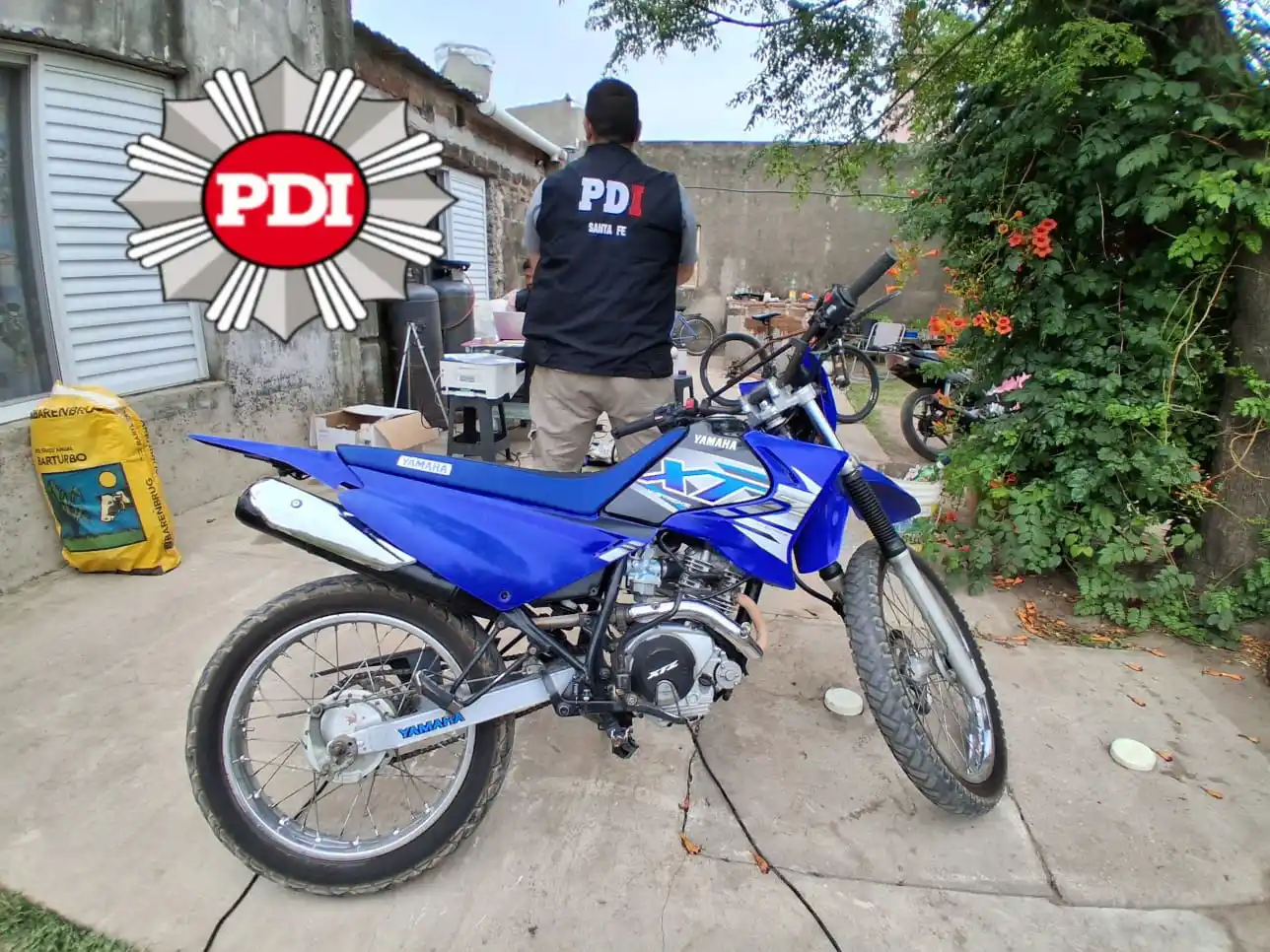 Se secuestró una motocicleta Yamaha XTZ 125 cc