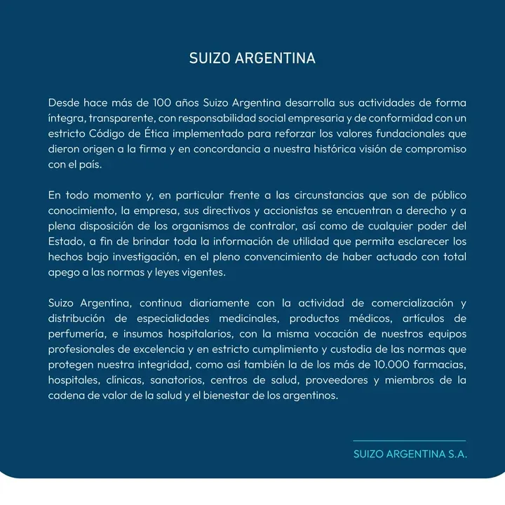 Suiza Argentina. Droguería. Milei