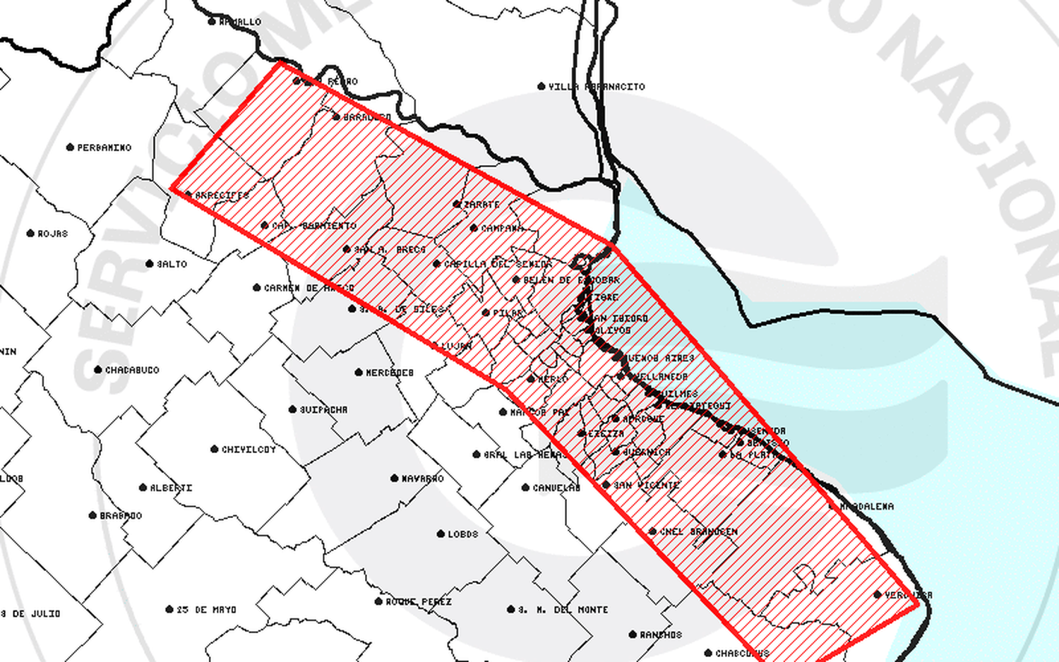 Hay aviso a corto plazo por tormentas con lluvias intensas