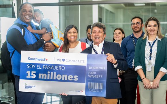 Guanacaste Aeropuerto recibe a su pasajero número 15 millones