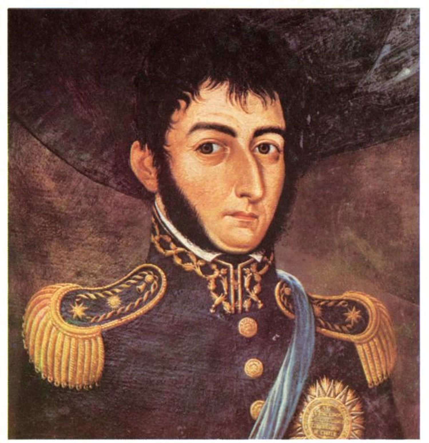 Óleo de José Gil de Castro-Sgo de Chile 1817-