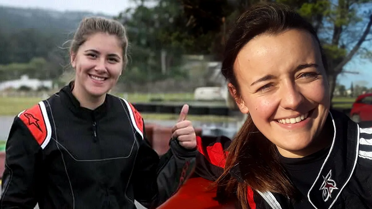 Juventud y belleza. Las juveniles Maria Belén Gómez y Faustina Castejón, en la Monomarca Fiat del Atlántico