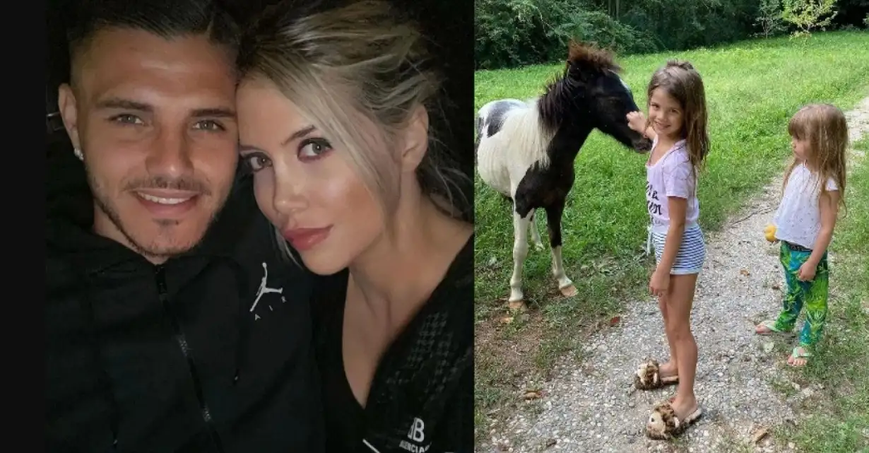 Wanda e Icardi les regalaron ponis a sus hijas y estallaron las críticas